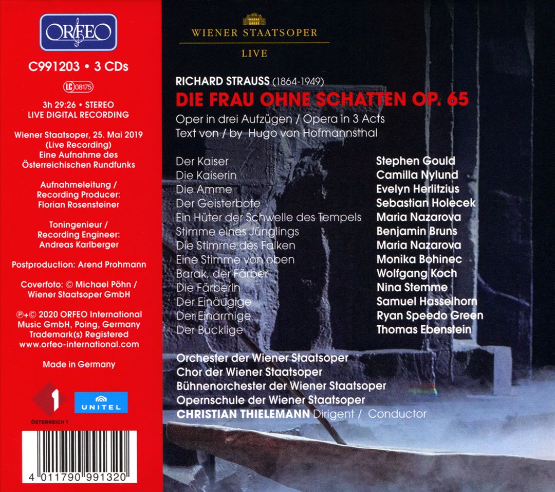 Richard Strauss: Die Frau ohne Schatten cover art