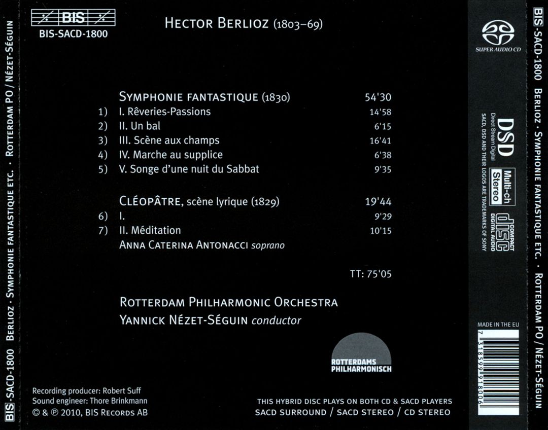 Berlioz: Symphonie Fantastique; Cleopatra cover art