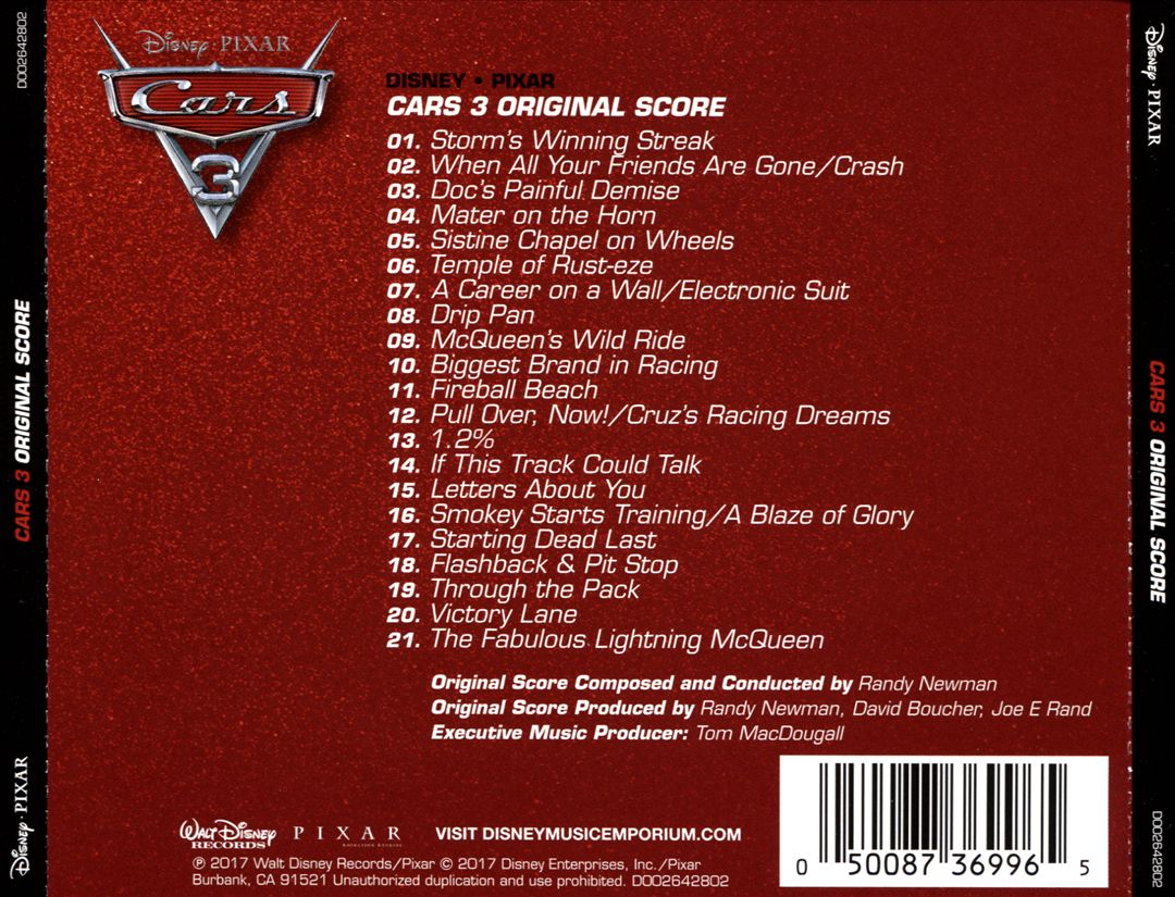 Cars 3 [Original Score] cover art