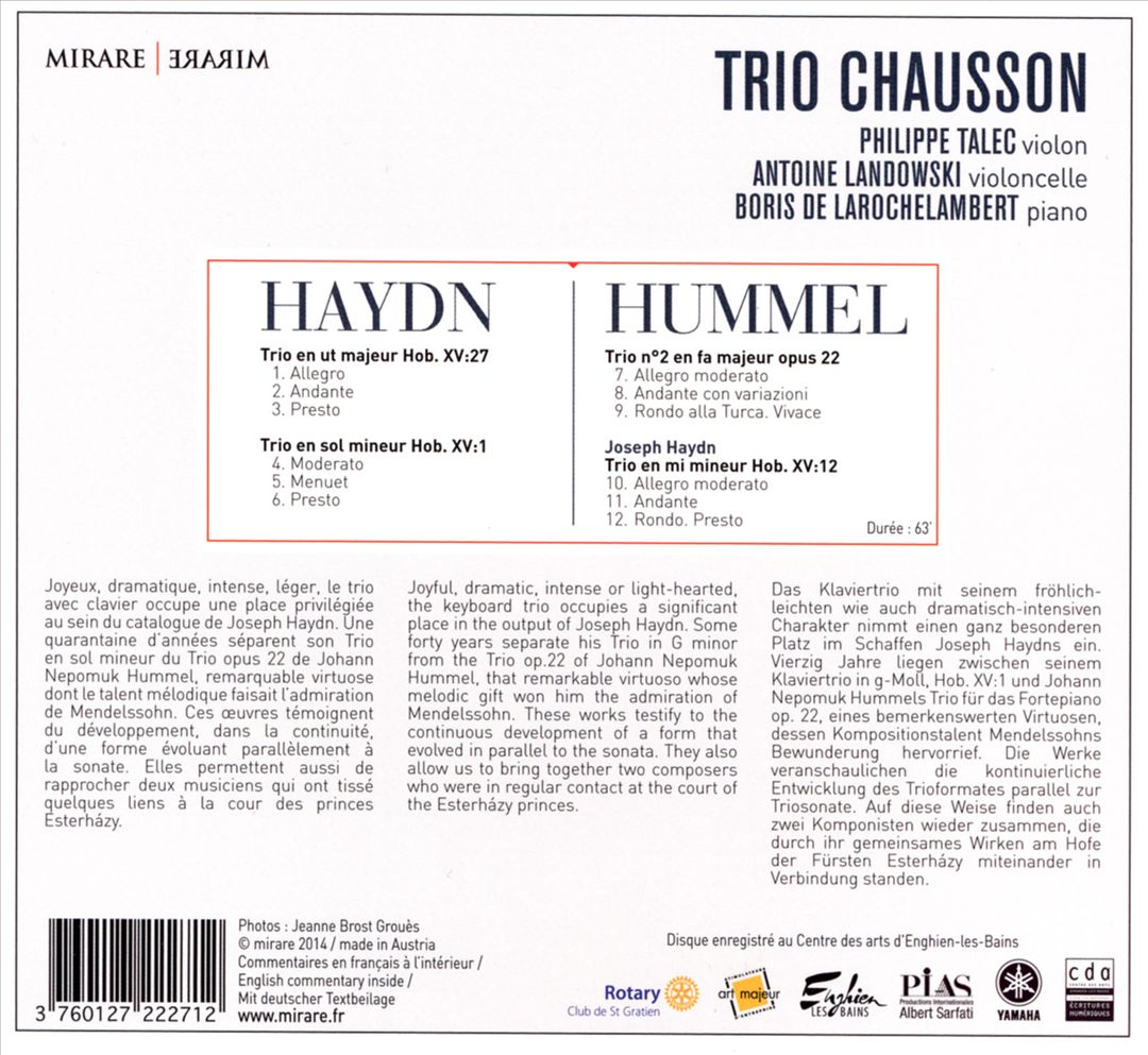 Haydn, Hummel: Piano Trios cover art