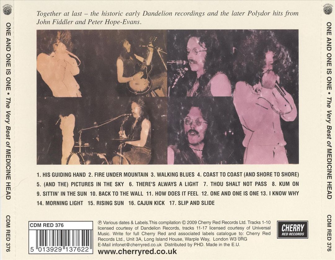 One and One Is One: The Very Best of Medicine Head cover art