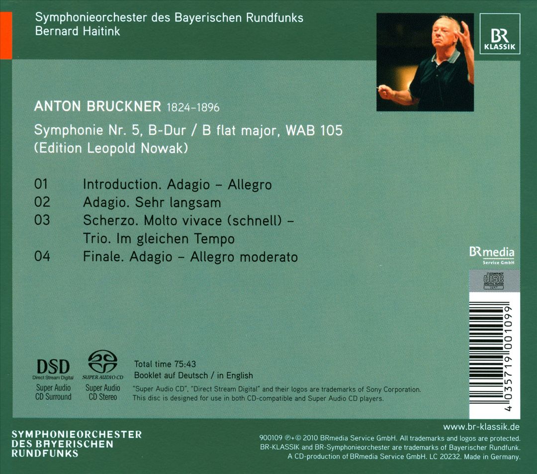Bruckner: Symphony No. 5 cover art