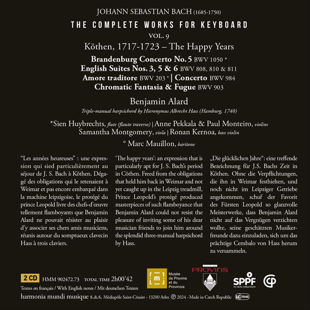 Johann Sebastian Bach: The Complete Works for Keyboard, Vol. 9 - The Happy Years cover art