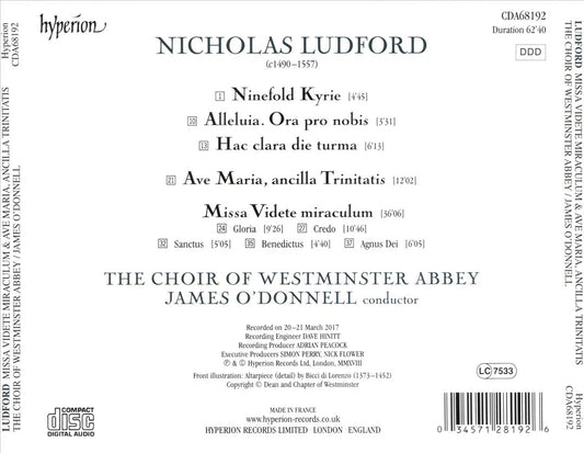 Ludford: Ave Maria, ancilla Trinitatis; Missa Videte miraculum cover art