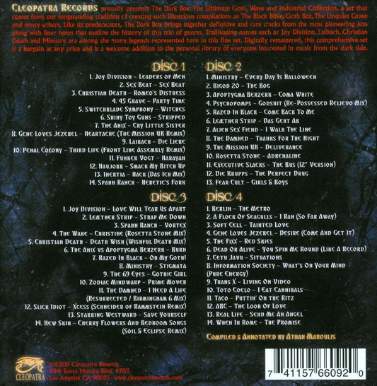 Dark Box: The Ultimate Goth, Wave & Industrial Collection 1980-2011 cover art