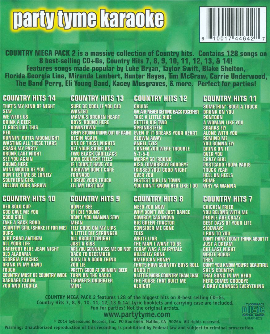 Party Tyme Karaoke: Country Mega Pack, Vol. 2 cover art