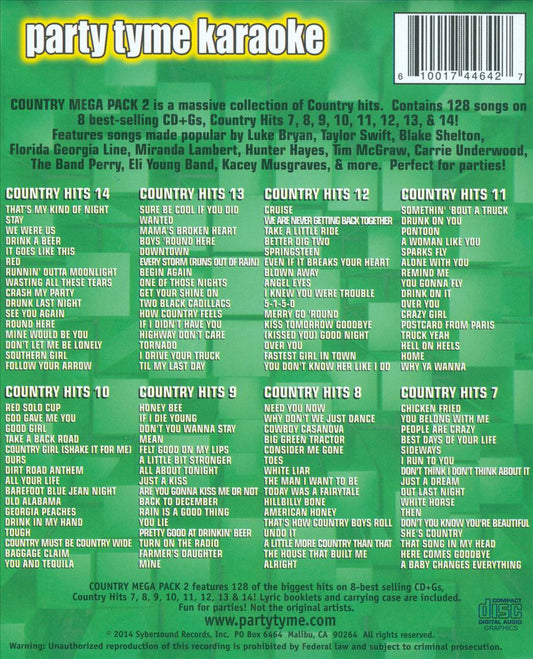Party Tyme Karaoke: Country Mega Pack, Vol. 2 cover art