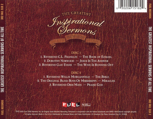 Greatest Inspirational Sermons of All Time [2CD] cover art