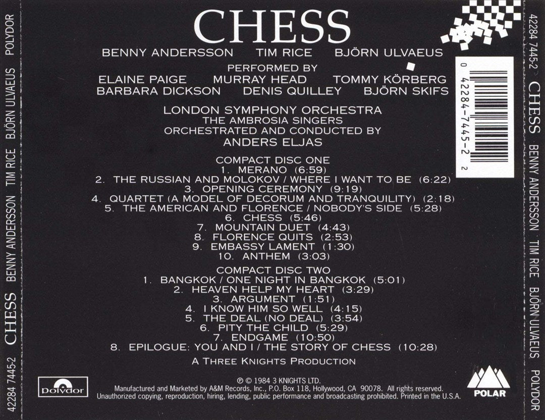 Chess [Original Cast Recording] cover art