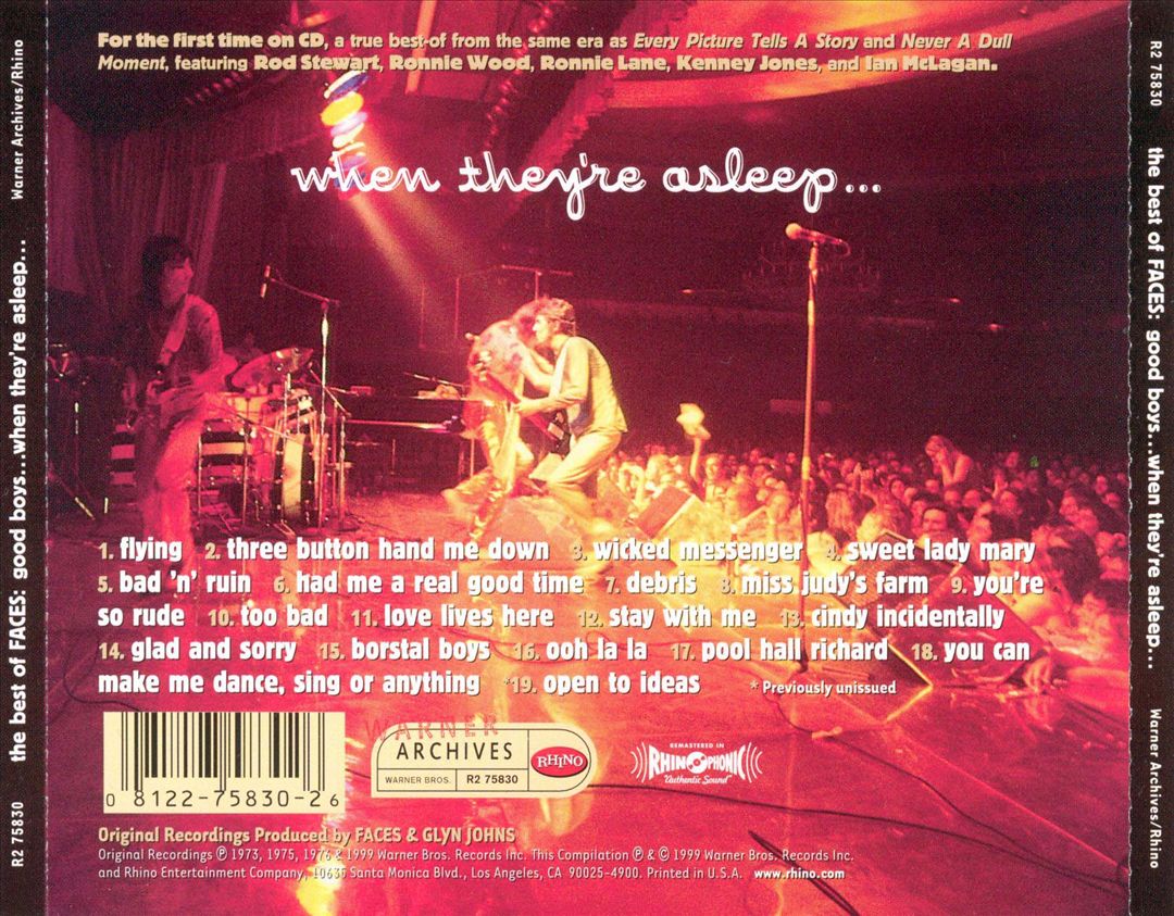 Best of Faces: Good Boys...When They're Asleep... cover art