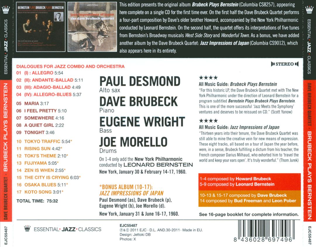 Brubeck Plays Bernstein cover art