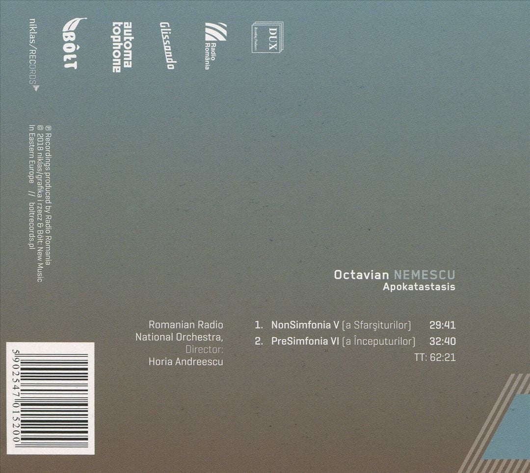 Octavian Nemescu: Apokatastasis cover art