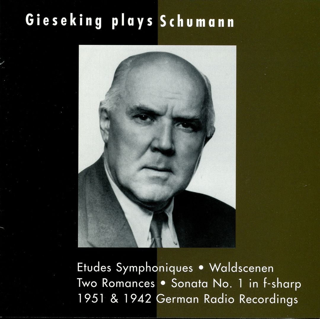 Giesking Plays Schumann cover art