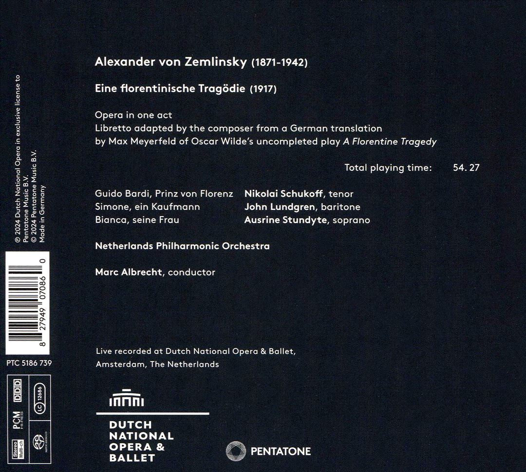Zemlinsky: Eine florentinische Tragödie cover art