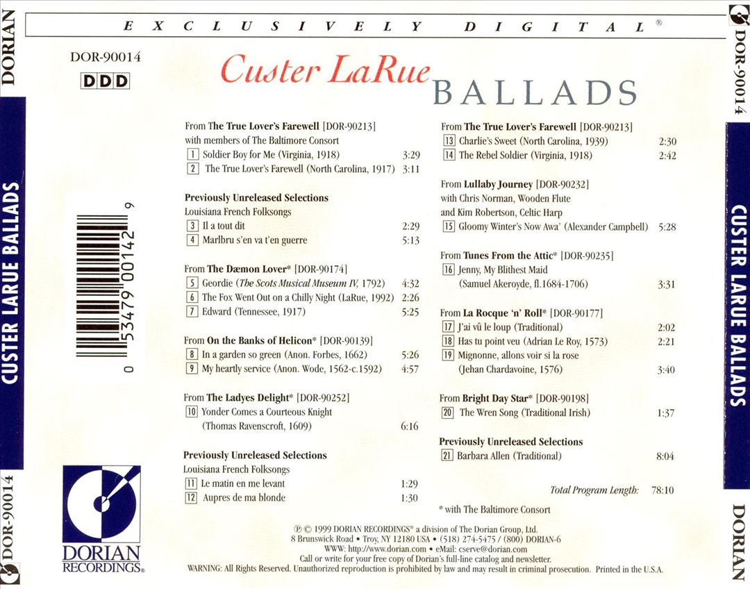 Custer LaRue Ballads cover art