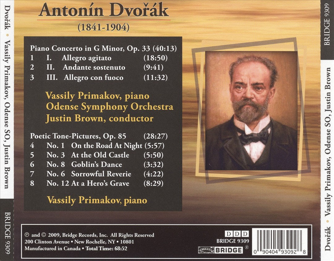 Dvorák: Piano Concerto, Op. 33; Poetic Tone Pictures, Op. 85 cover art