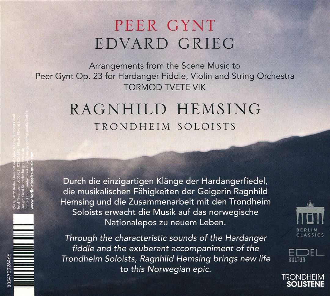 Edvard Grieg: Peer Gynt cover art