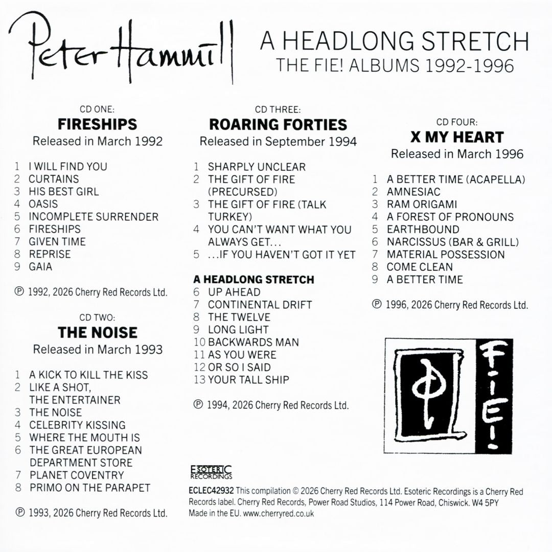 Headlong Stretch: The Fie! Albums 1992-1996 cover art