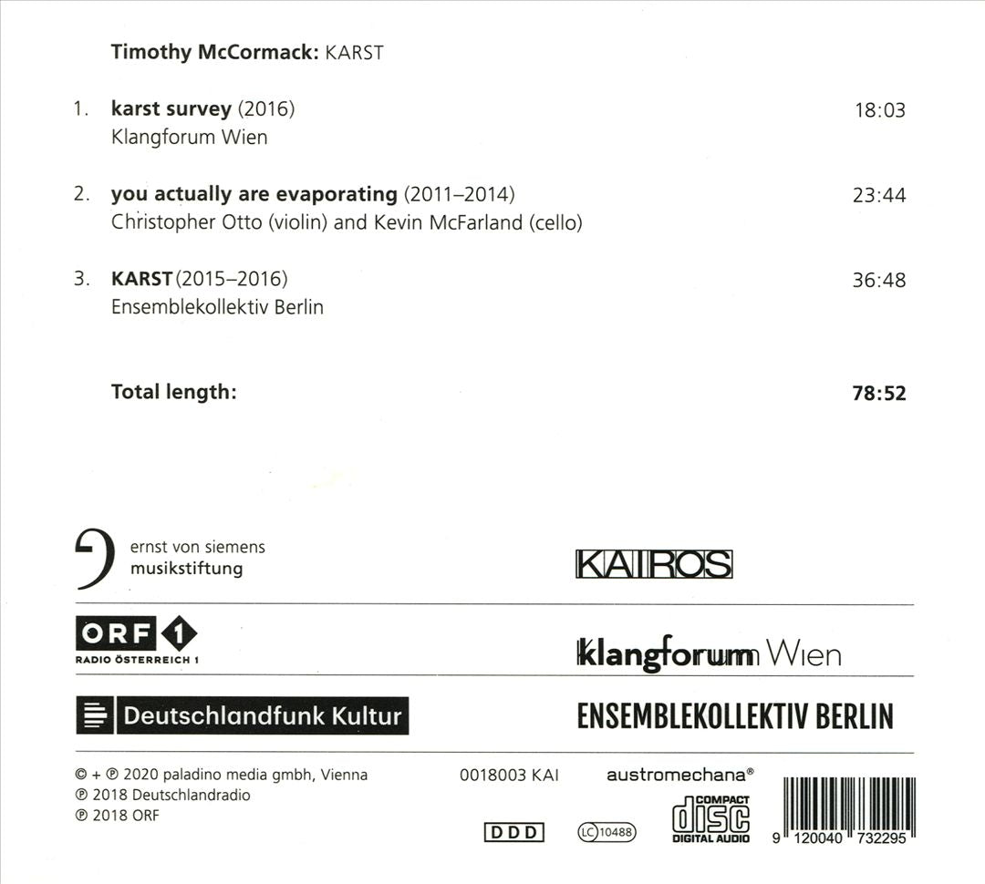 Timothy McCormack: Karst cover art