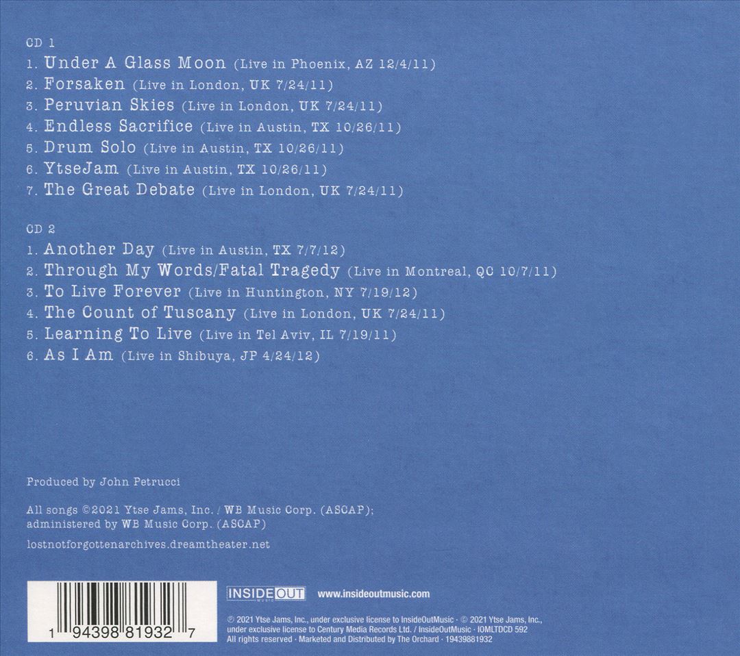 Lost Not Forgotten Archives: A Dramatic Tour of Events [Select Board Mixes] cover art
