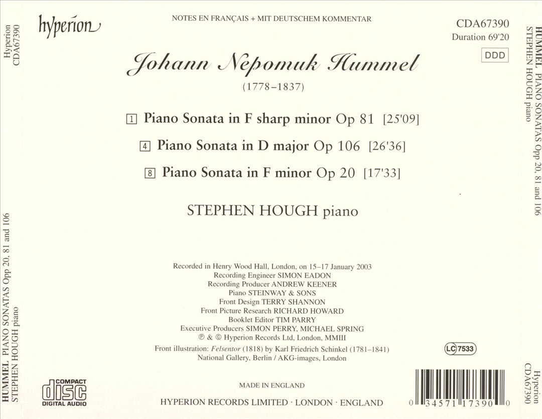 Hummel: Piano Sonatas cover art