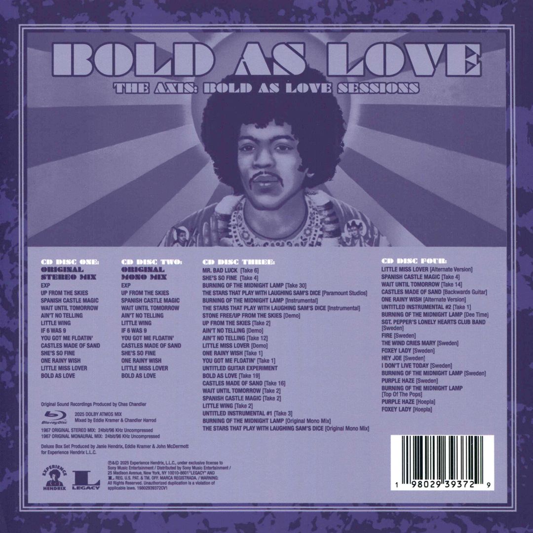 Bold As Love [4CD/Blu-Ray Audio Box] cover art