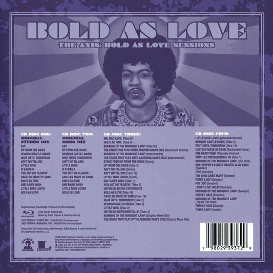 Bold As Love [4CD/Blu-Ray Audio Box] cover art