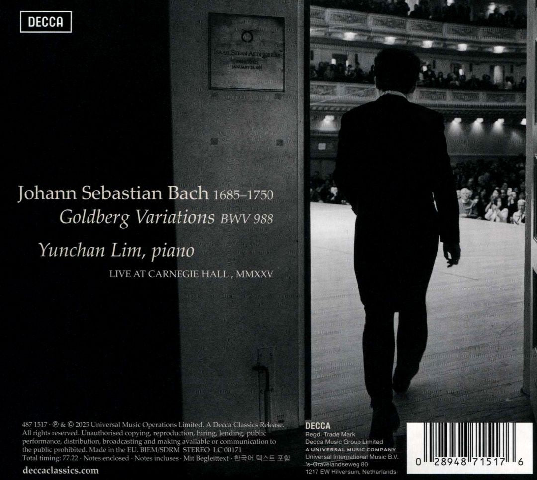 Bach: Goldberg Variations - Live at Carnegie Hall cover art