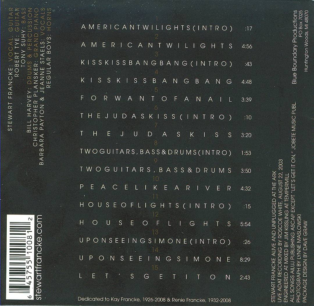 Alive & Unplugged at the Ark cover art