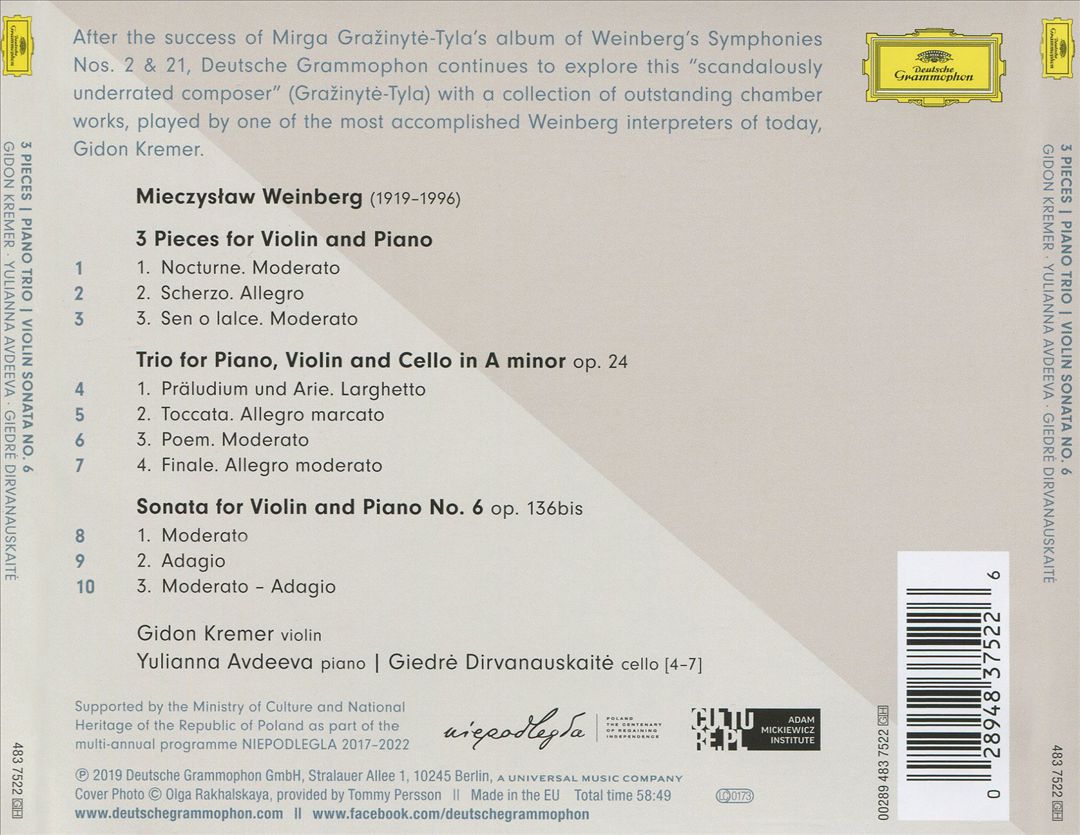 Mieczyslaw Weinberg: Chamber Music cover art
