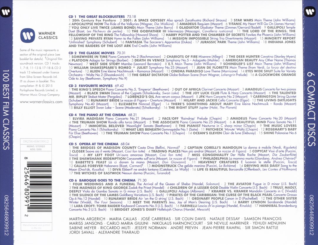 100 Best Film Classics [Warner Classics] cover art