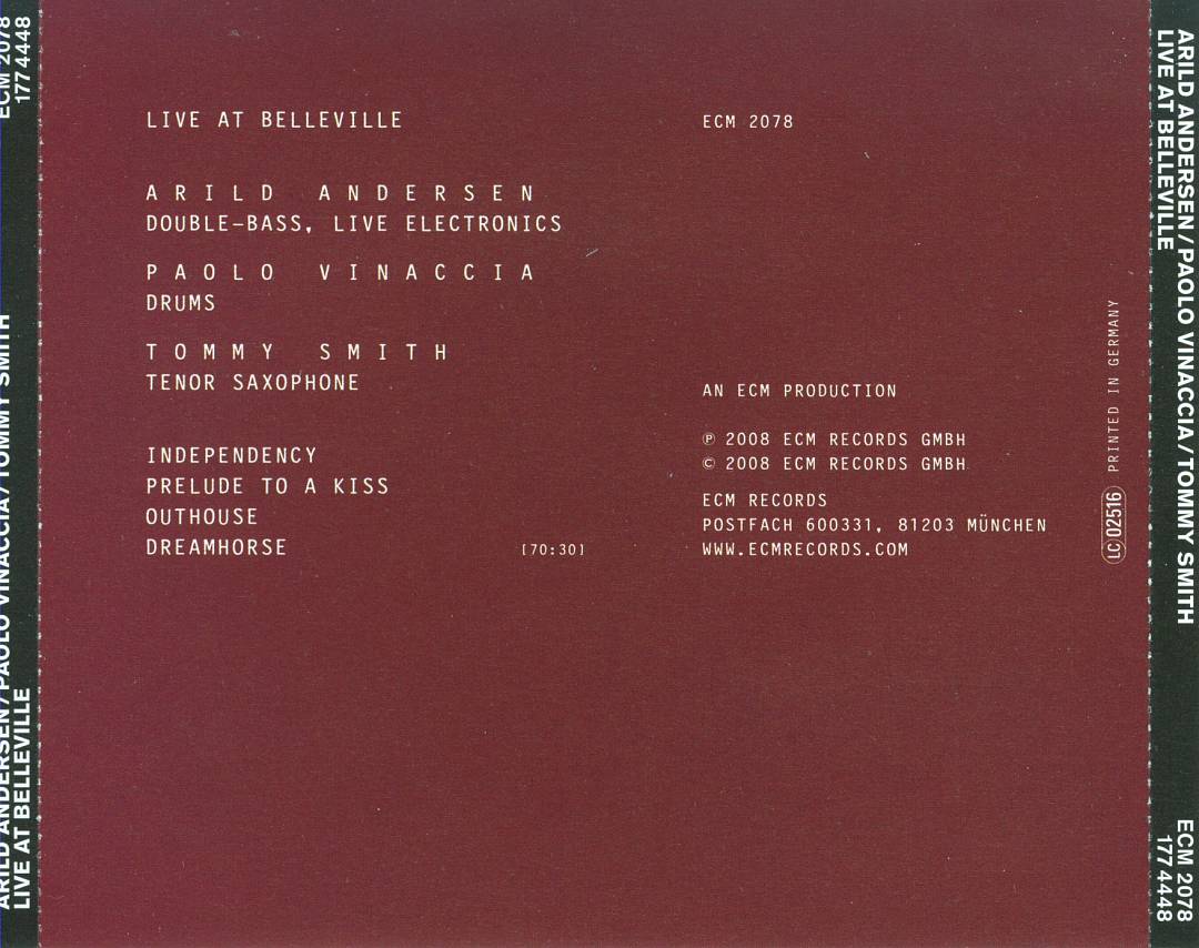 Live at Belleville cover art