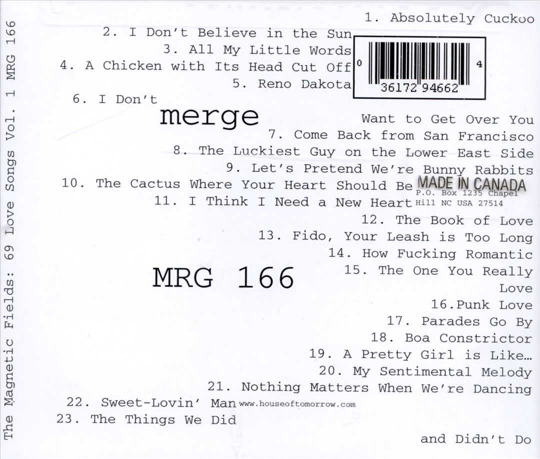 69 Love Songs, Pt. 1 cover art