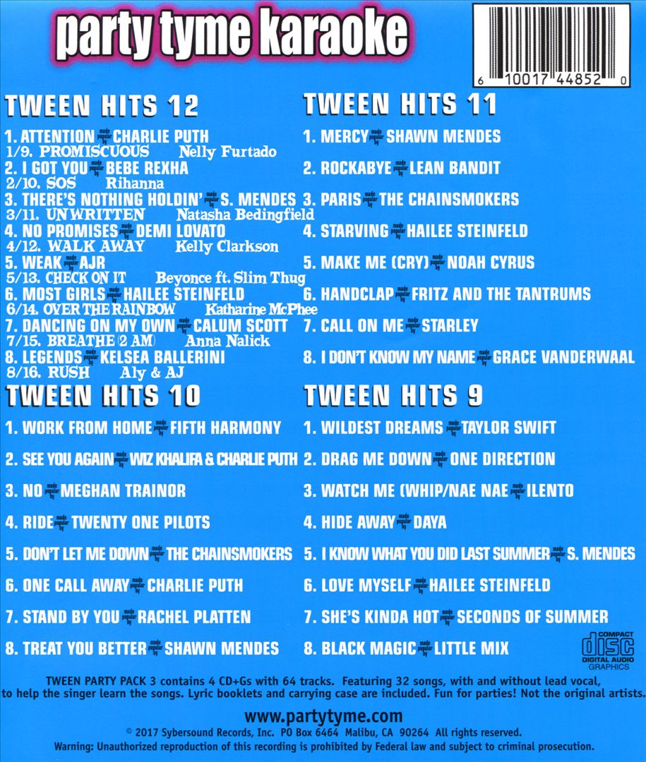 PARTYTYMEKARAOKETWEENPARTYPACKVOL3 cover art