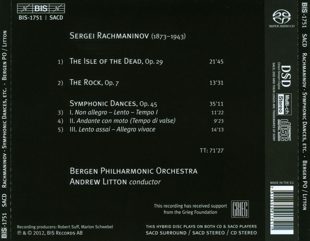 Rachmaninov: The Isle of the Dead; The Rock; Symphonic Dances cover art