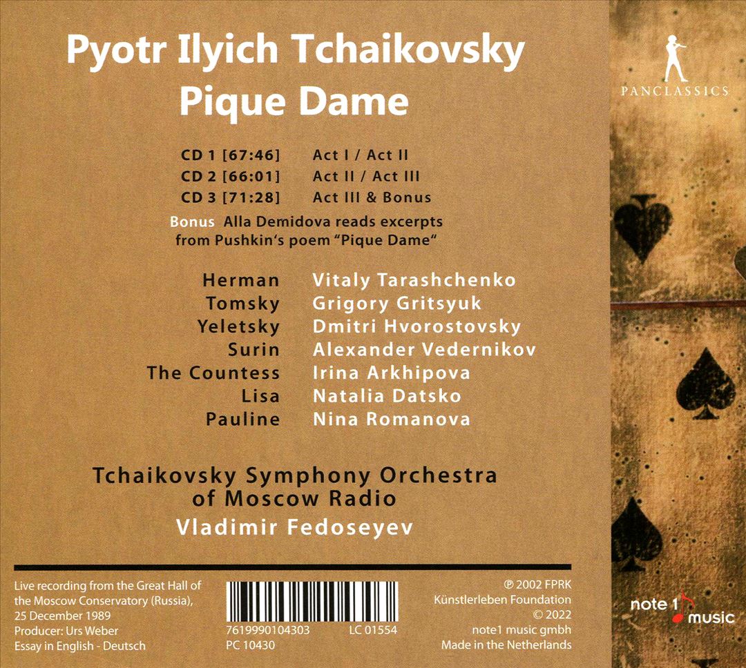 Tchaikovsky: Pique Dame cover art