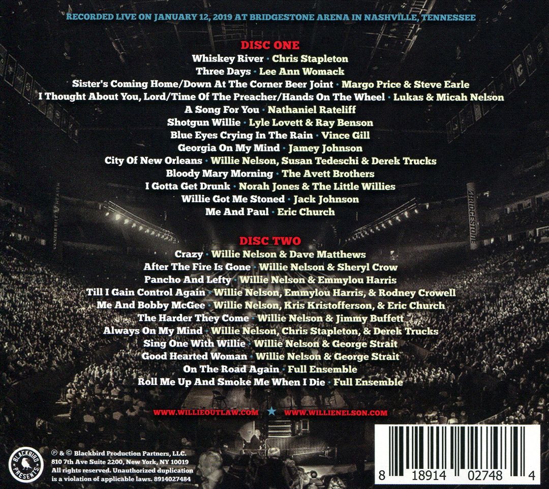 Willie Nelson American Outlaw [Live at Bridgestone Arena, 2019] cover art