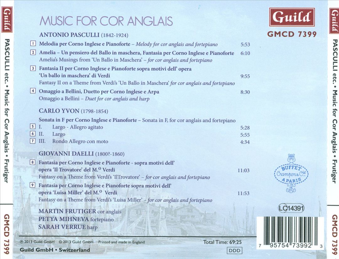 Music for Cor Anglais cover art