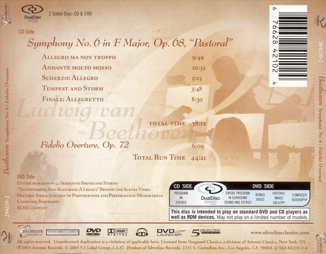 Beethoven: Symphony No. 6 "Pastoral"; Fidelio Overture, Op. 72 [DualDisc] cover art