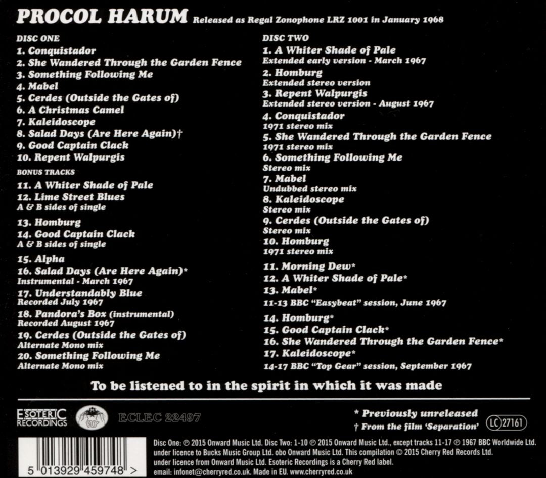 Procol Harum [Deluxe Edition] [2 CD] cover art