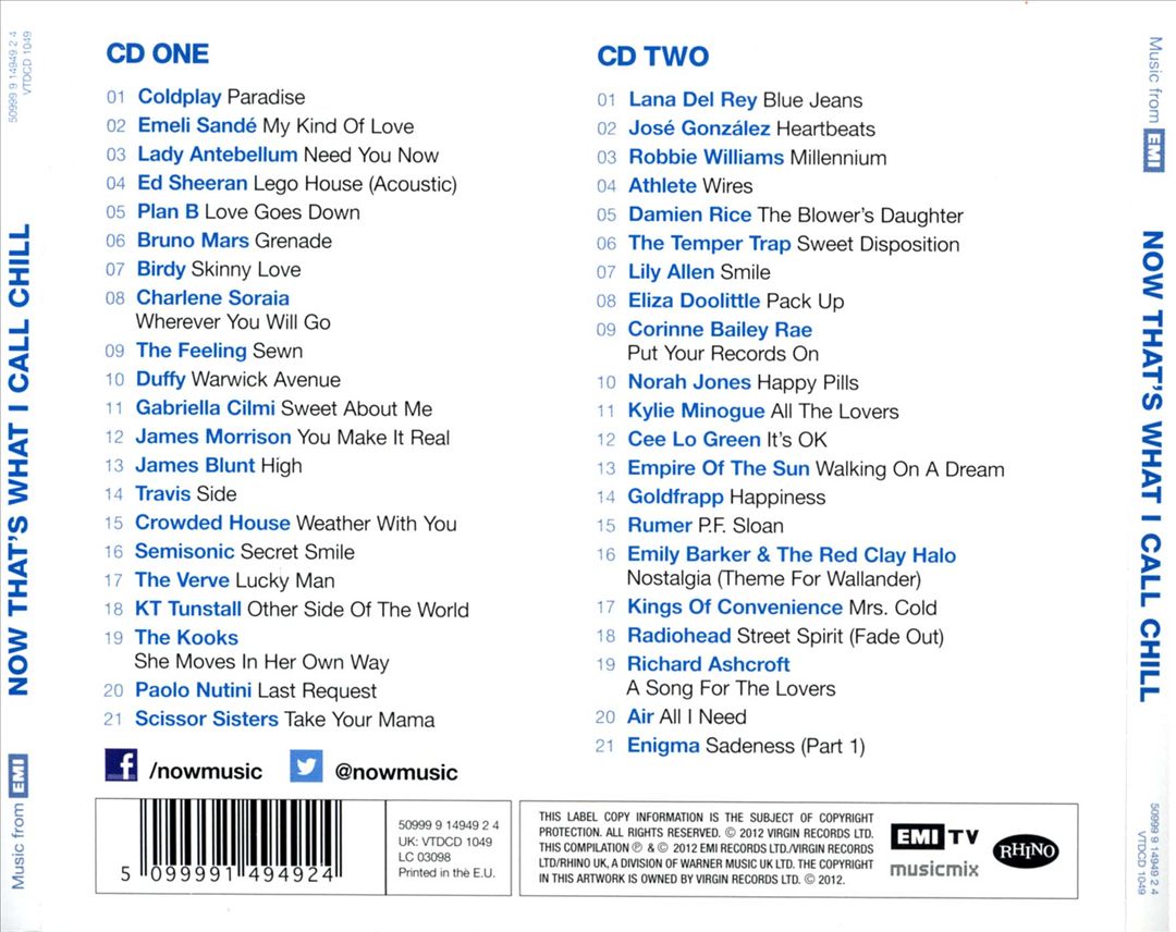 Now That's What I Call Chill cover art