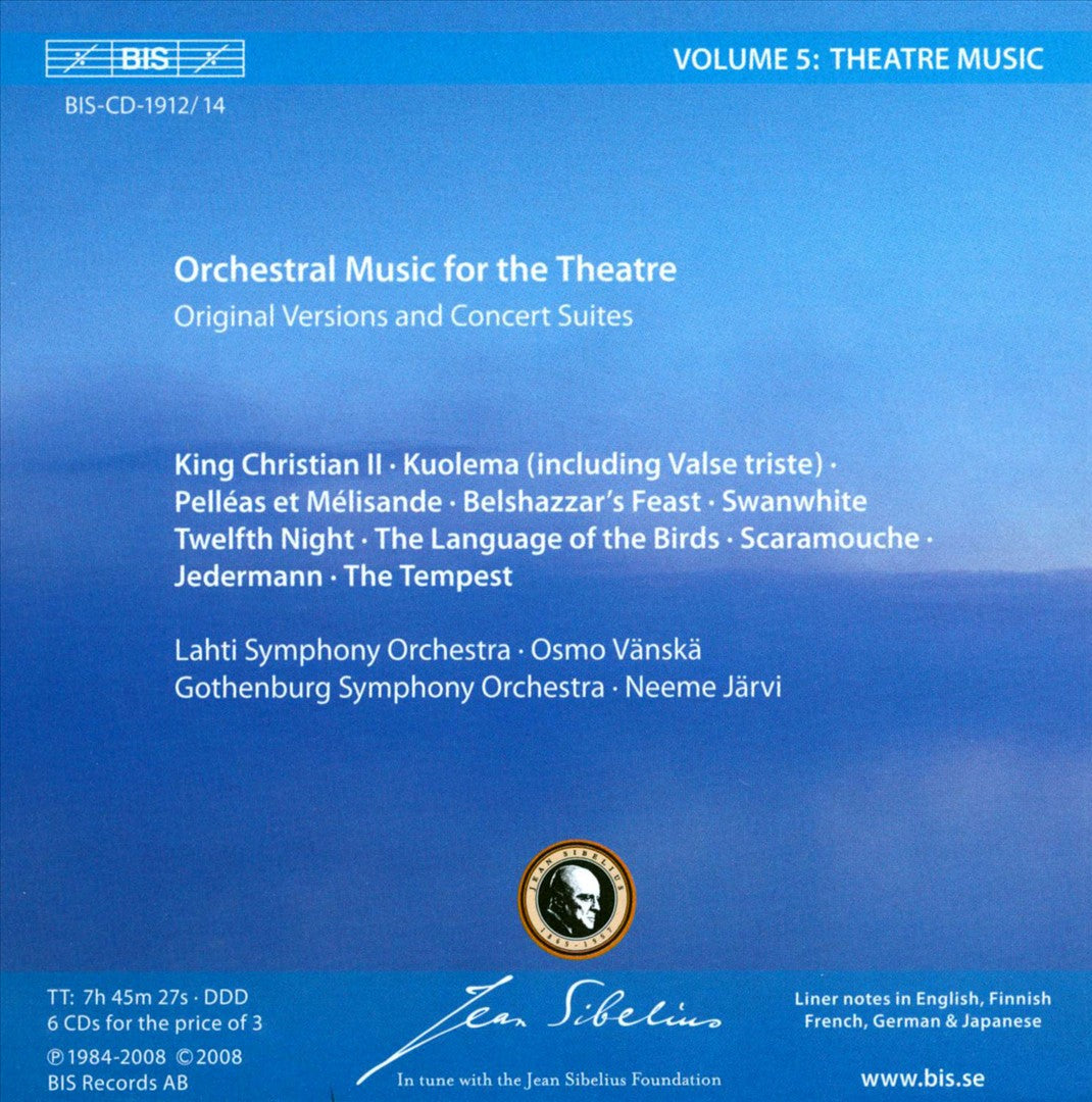 Sibelius Edition, Vol. 5: Theatre Music cover art