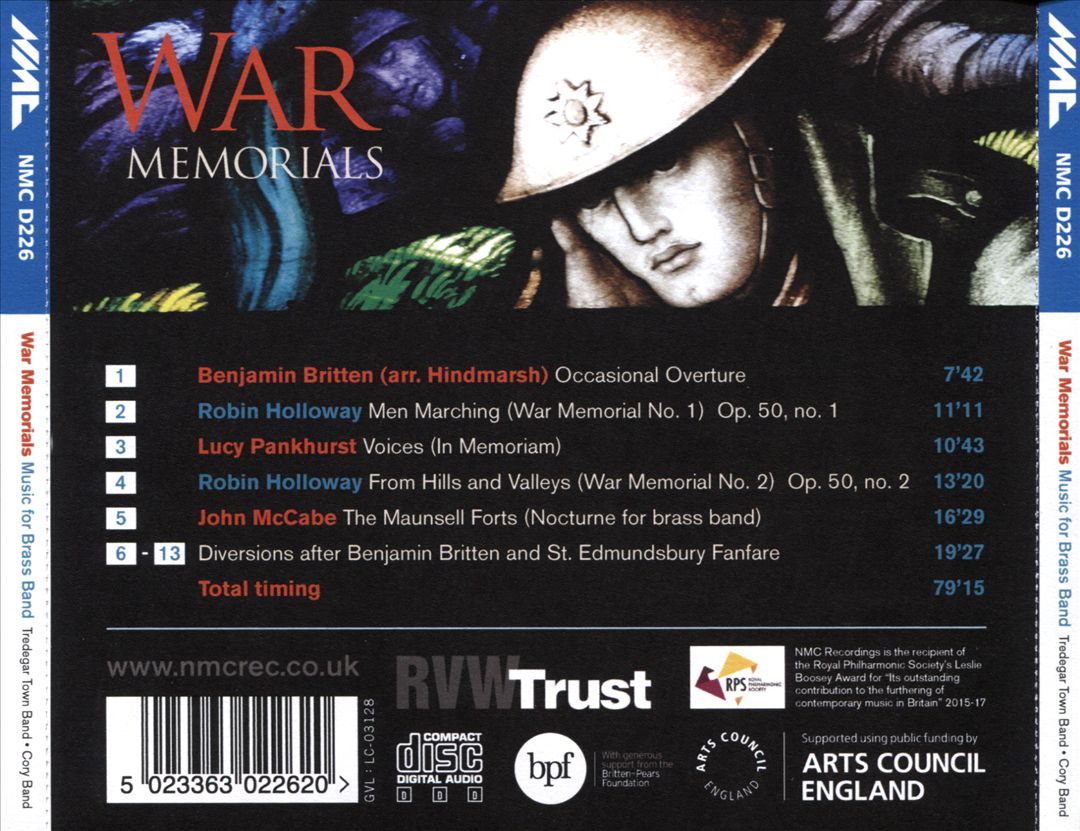 War Memorials: Music for Brass Band cover art