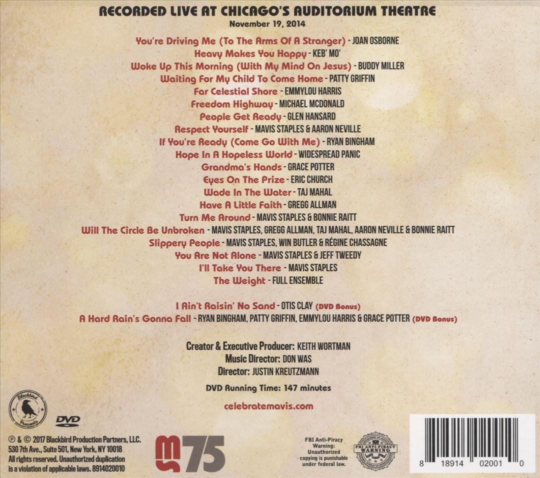 Mavis Staples: I'll Take You There - An All-Star Concert Celebration cover art
