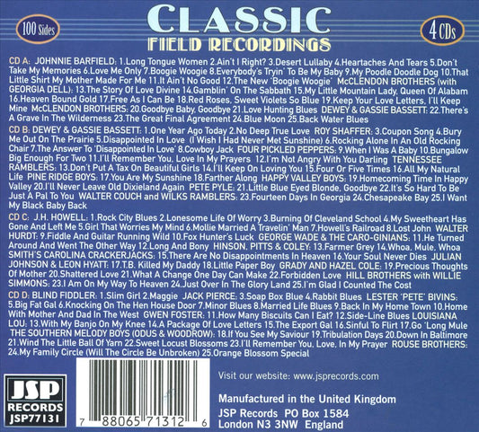 Classic Field Recordings: Landmark Country Sessions from a Lost Era cover art