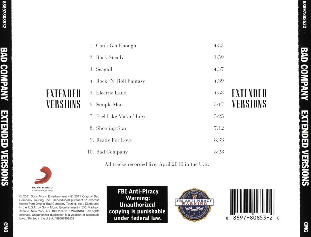 Extended Versions cover art