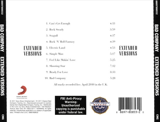 Extended Versions cover art