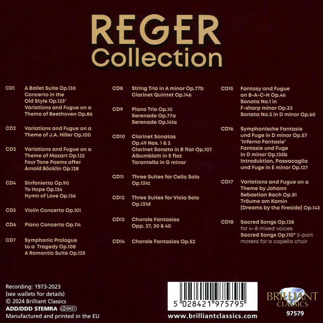 Reger Collection cover art