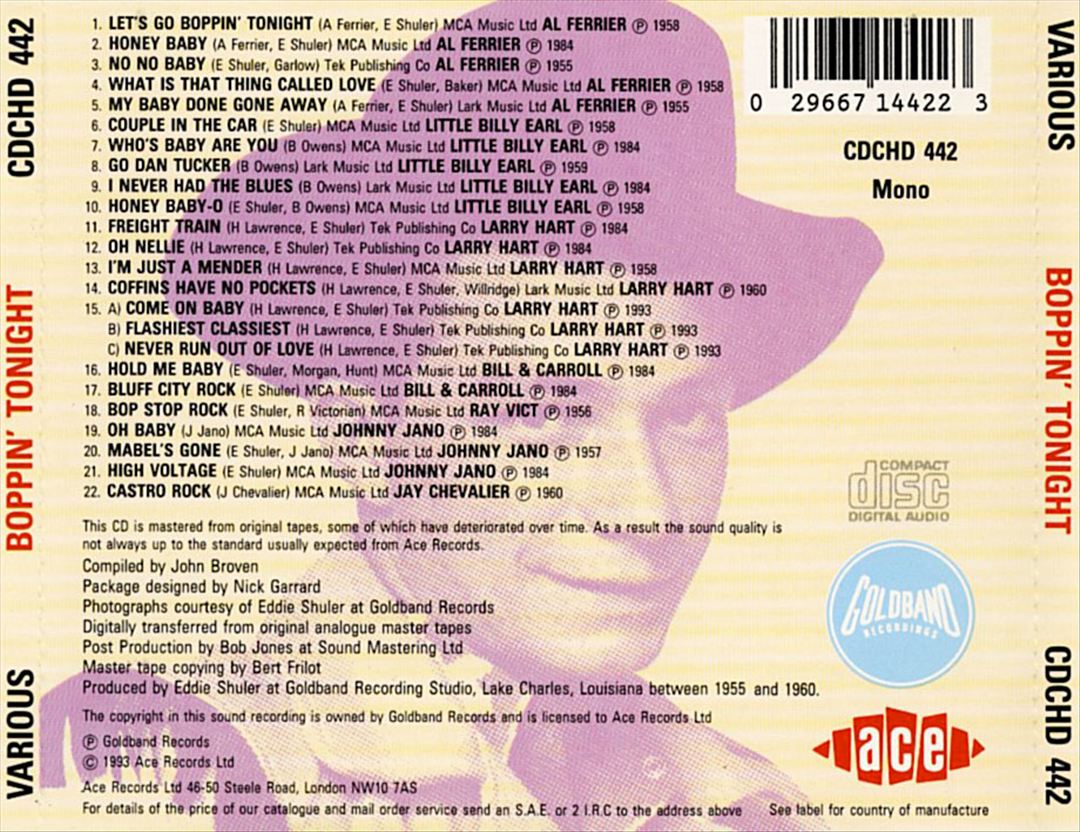 Goldband Rockabilly: Boppin' Tonight cover art