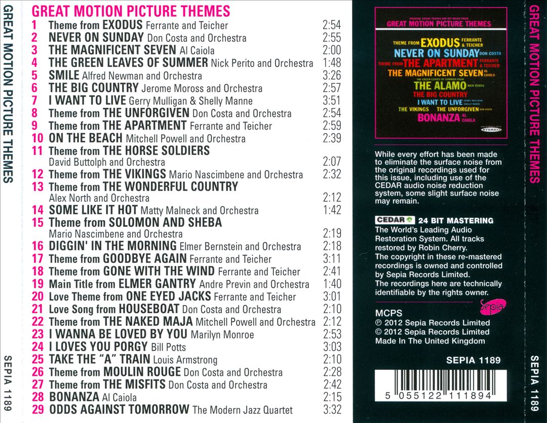 Great Motion Picture Themes cover art